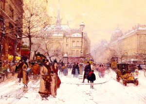 La_Place_Saint-Michel, Eugène Galien-Laloue