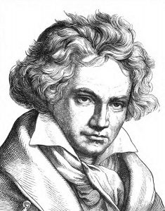 Droit d'auteur, filtres de contenu et Beethoven (gravure de E. E. Sachse issue du domaine public)