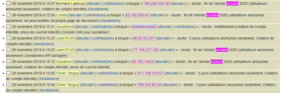 Blocage