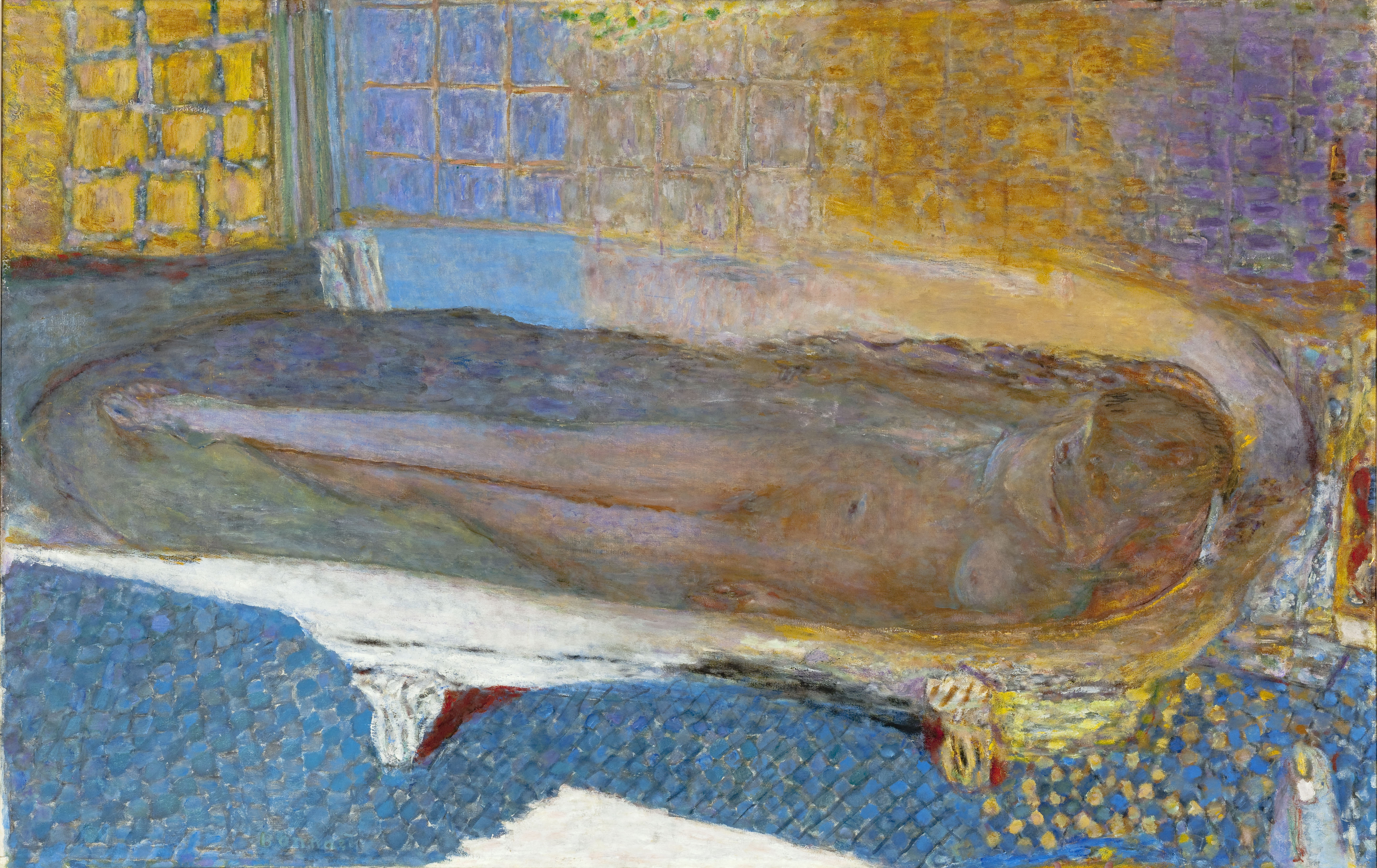 Pierre Bonnard (1867-1947). "Nu dans le bain". Huile sur toile, 1936. Paris, musée d'Art moderne.