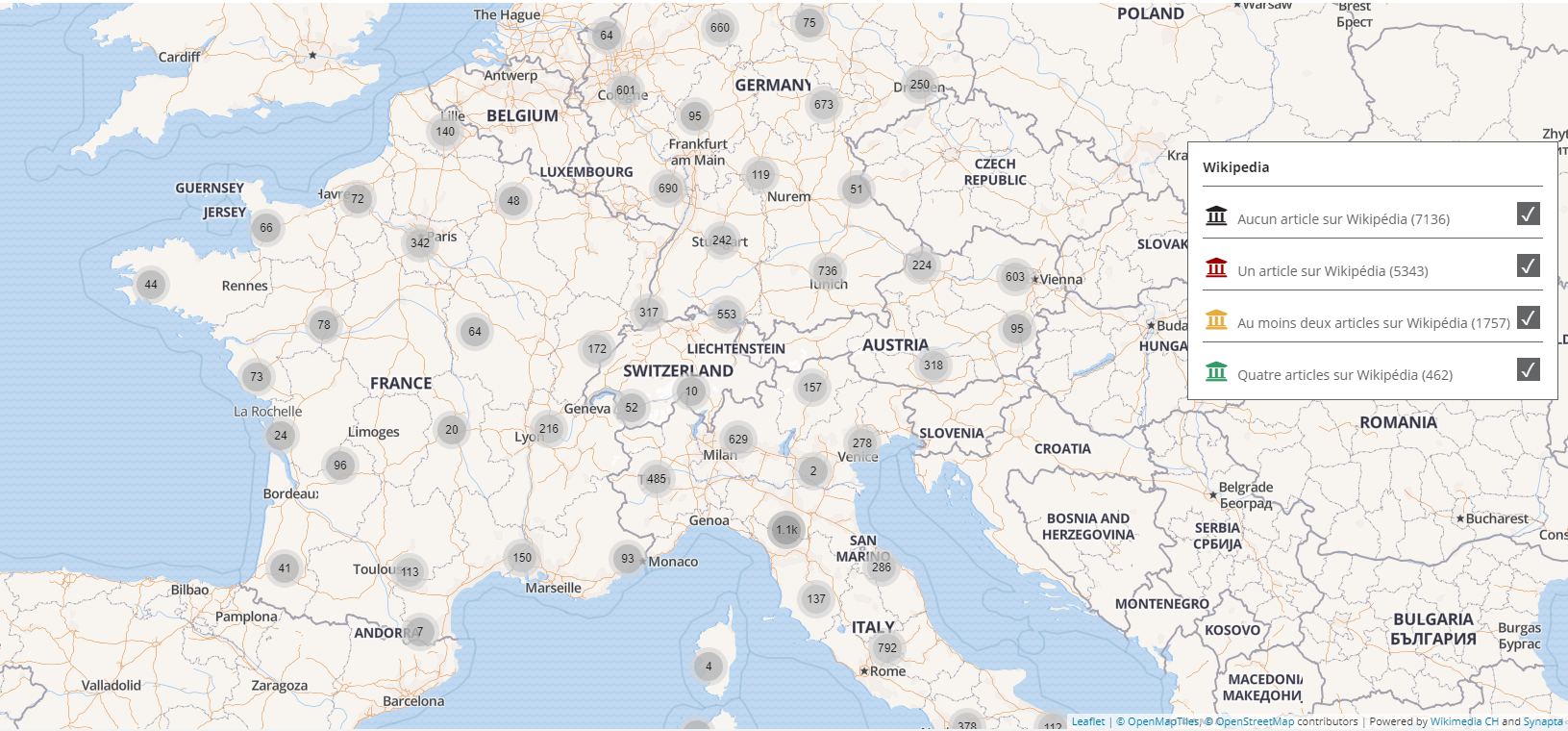 carte des musées géographiques