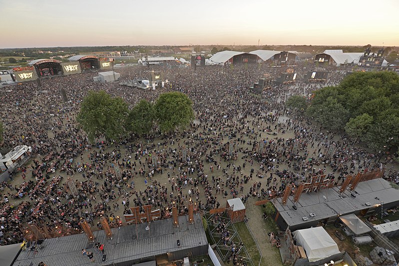 Vue du Hellfest 2017 depuis la grande roue.