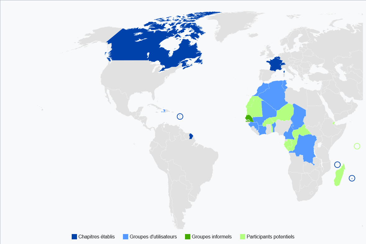 liste des pays membres de WikiFranca