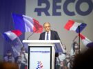 Éric Zemmour lors de son premier meeting de campagne en vue de l'élection présidentielle de 2022, au parc des Expositions de Villepinte.