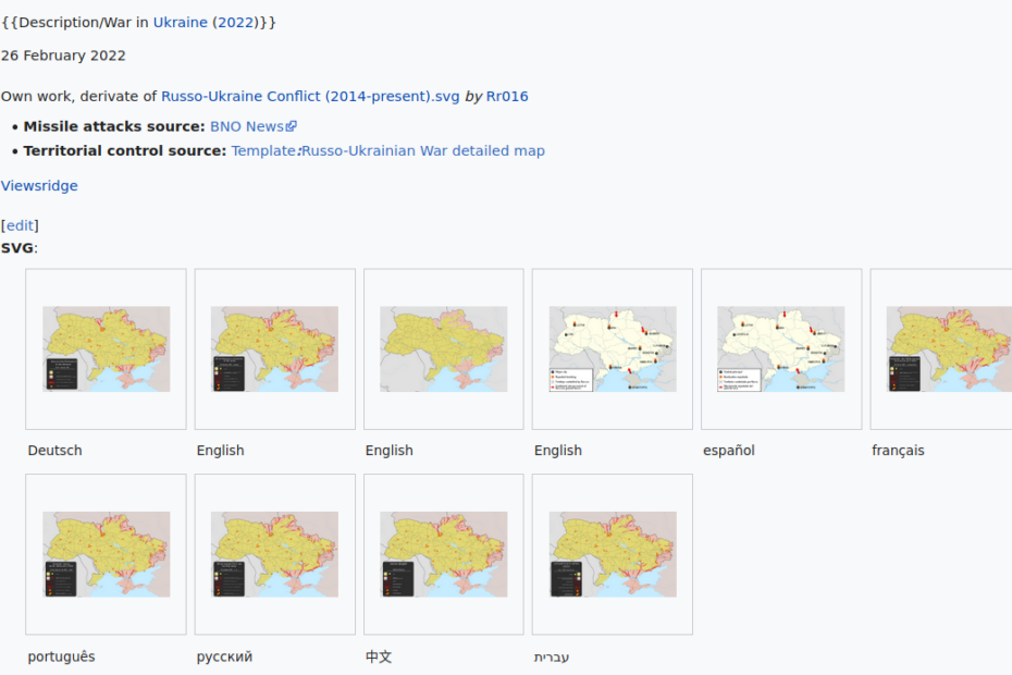 Page Wikipédia sur l'invasion de l'Ukraine