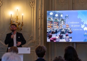 Rémy Gerbet lors de la conférence de presse - Wikimédia France